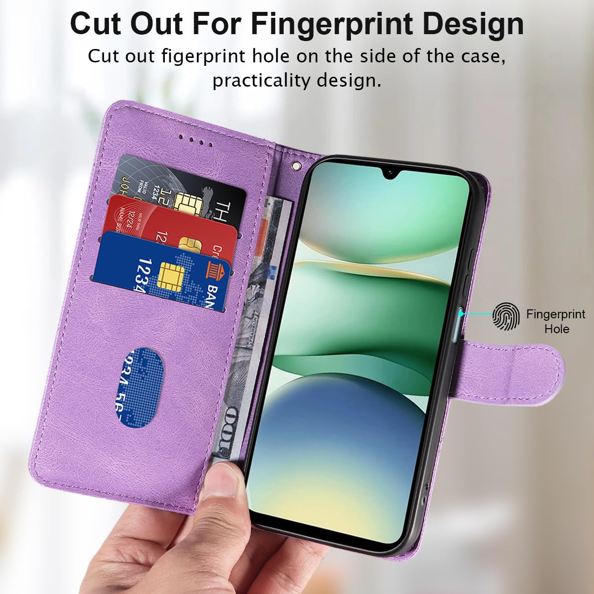 Cover In Pelle Per Xiaomi Redmi A5 4G Con Vetro Temperato - Custodia A Libro Con Slot Carte E Supporto - Blu