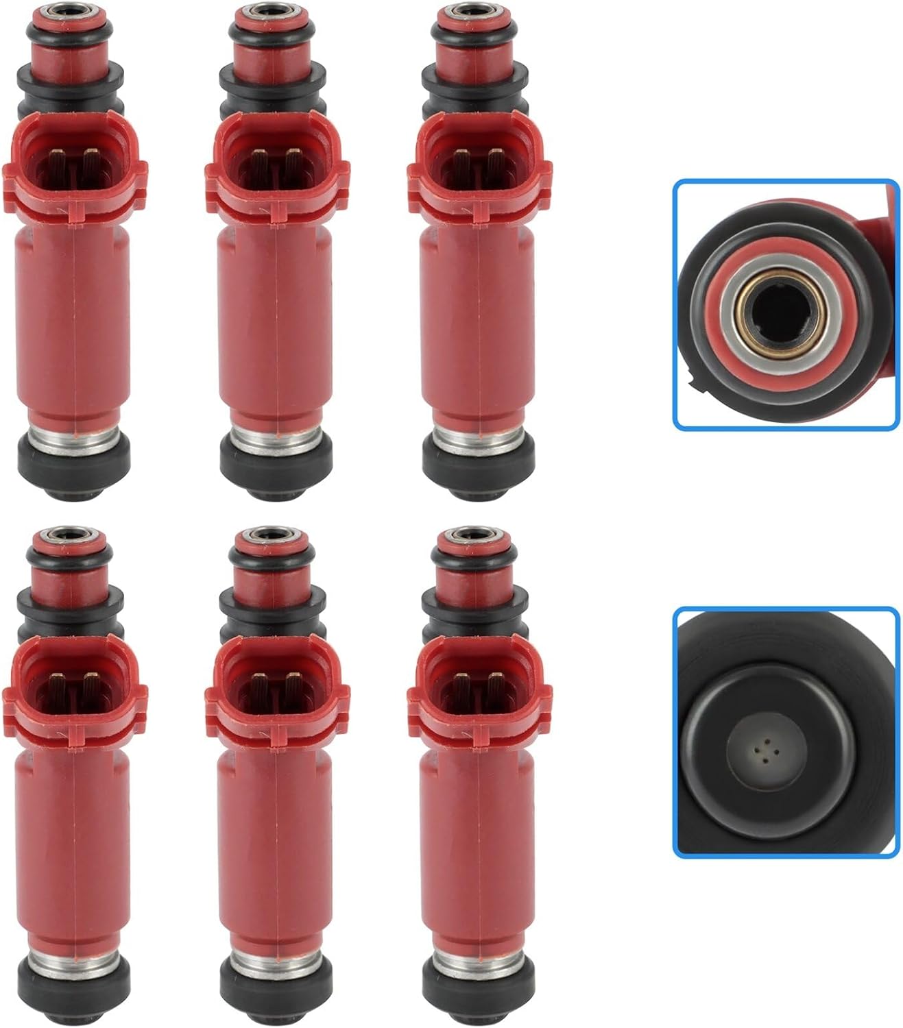 4 Holes SCITOO Fuel Injectors Fit for 2001-2002 for Mitsubishi for Montero 3.5L FJ943,MD357267 6Pcs