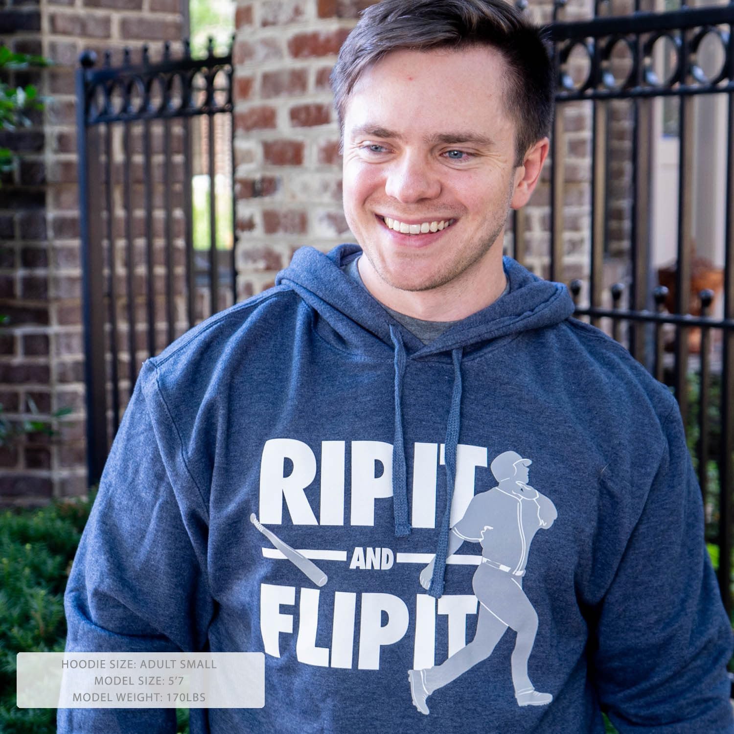 ChalkTalkSPORTS Baseball Standard Sweatshirt | Rip It Flip It | Youth and Adult Sizes - Image 3