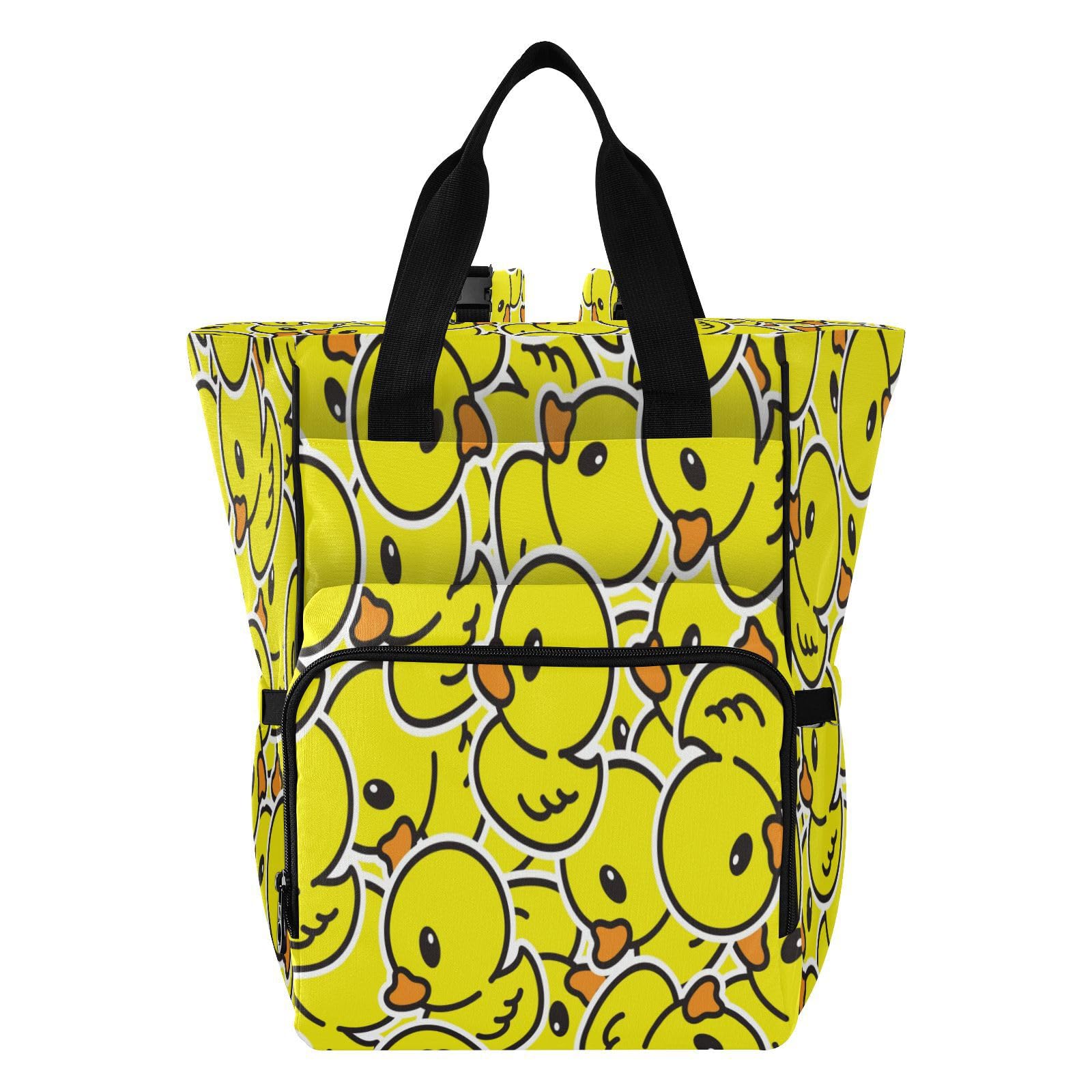 Baby Diaper Bags Waterproof and Stylish Diaper Tote Backpack for Casual Shopping Traveling Duck Rubber Ducky