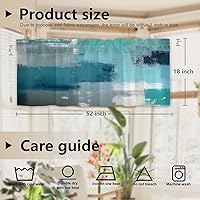 Vista 161 de Cenefas de cocina modernas con patrón de cobre marrón dorado para ventanas, cenefas opacas abstractas de marcas de arañazos y cortinas opacas