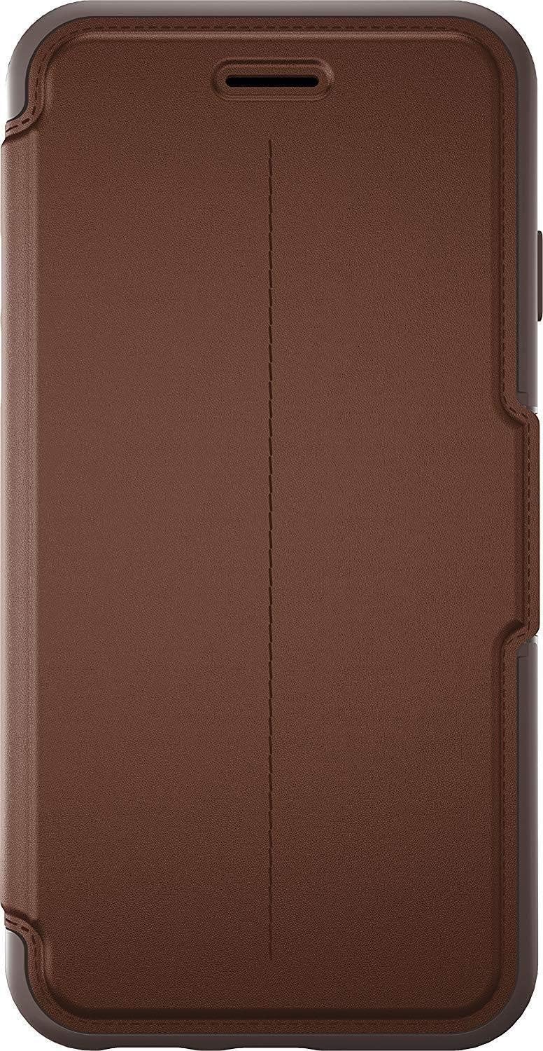 Strada Series Leather Wallet Case for iPhone 6/6S - Bulk Packaging - Saddle (Dark Brown/Brown/Brown Leather)