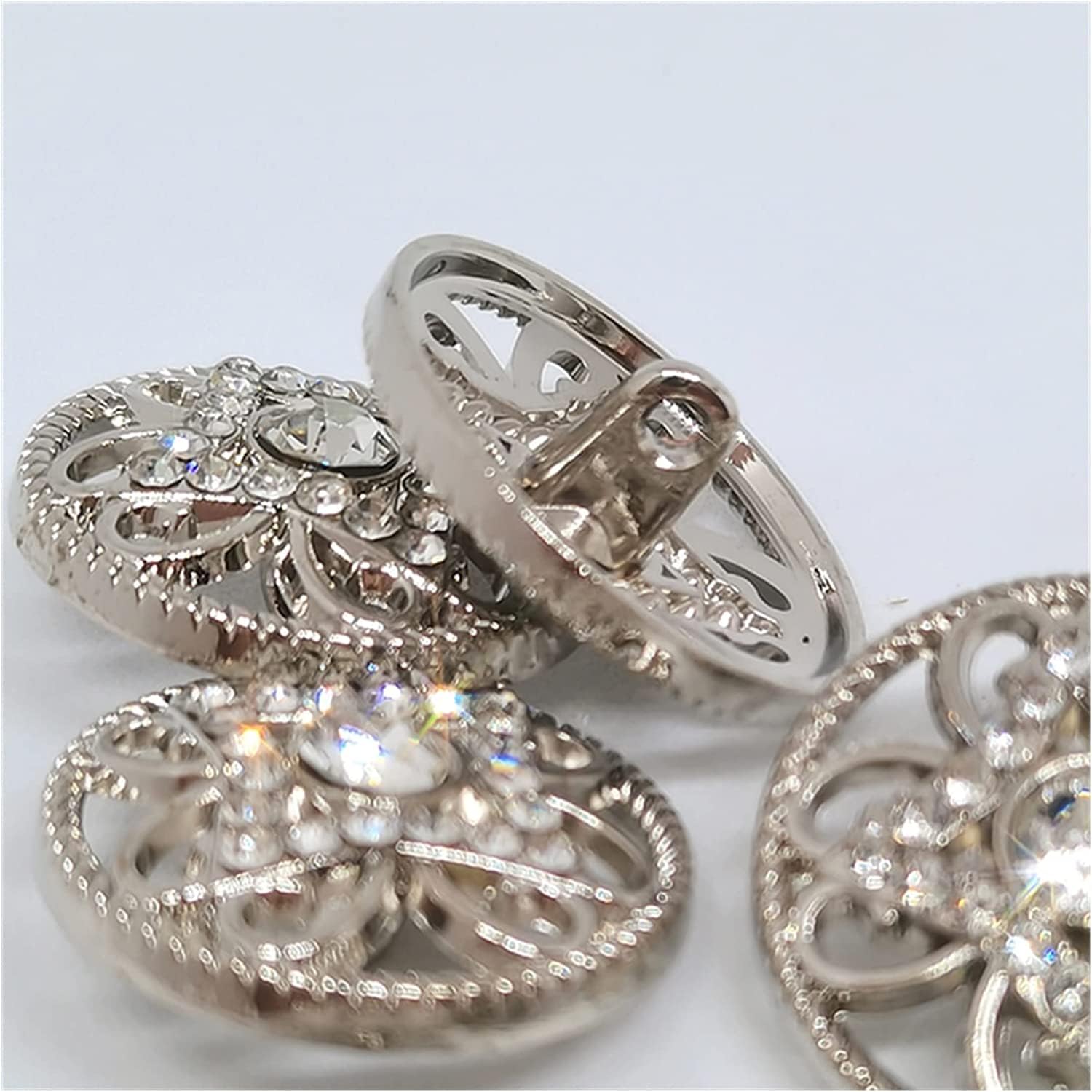 Botones De Cristal Con Diamantes De Imitación - Pack De 6 Piezas Para Decorar Ropa, Vestidos Y Manualidades