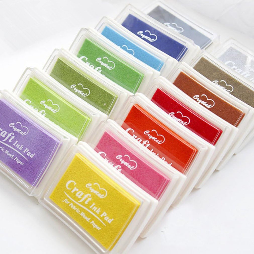 Pigment Ink Pads Bright Ink Pad Set of 15 DIY Multicolor Craft