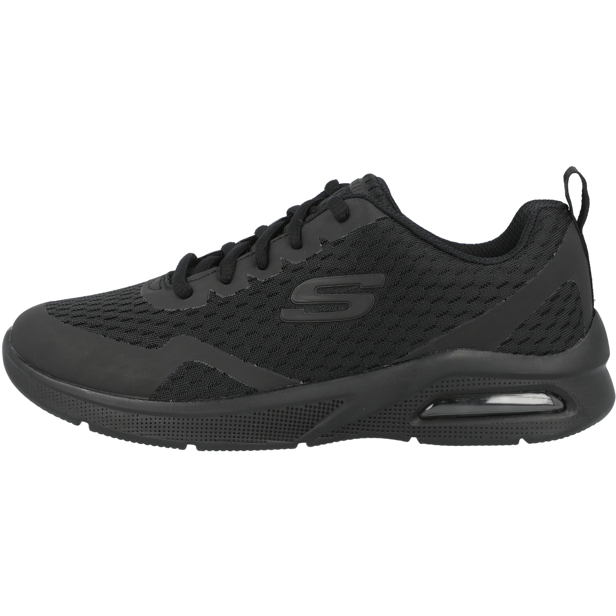 Skechers MICROSPEC MAX, Zapatillas para Niños, Black Textile & Trim, 38 EU