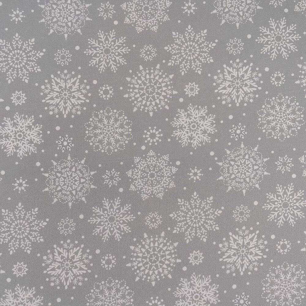100% Cotton Christmas Fabric Material Sold By the Metre 140cm Wide - Winter Snowflake Silver - CC336 - Fat Quarter โ image 1