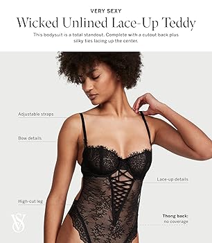 Amazon | Victoria's Secret 裏地なし Wicked レースアップ