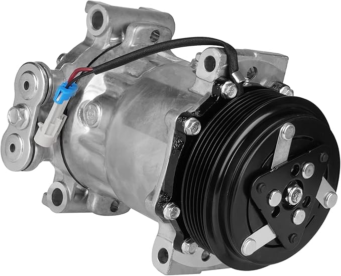 AC Compressor With Clutch – For 1996-1999 Chevy Blazer, Suburban, Tahoe, GMC Jimmy, Yukon, Cadillac Escalade 4.3L-7.4L V8, R-134a