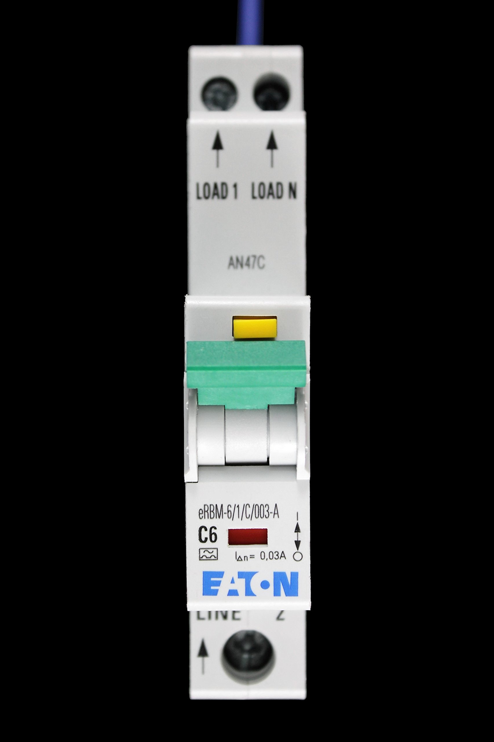 Eaton 6 Amp Type C 10Ka 30Ma Rcbo Rcd Mcb Emch106r30c Erbm-6/1/C/003