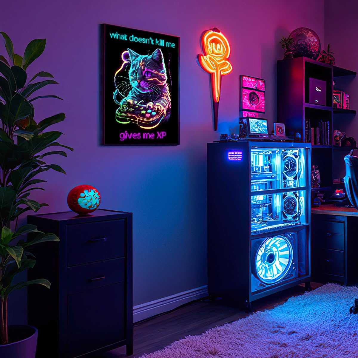 BGFCE Lot De 3 Toiles Murales Encadrées Sur Le Thème Des Jeux Vidéo, Affiches Sur Toile Pour Chambre D'adolescents Et De Garçons, 40,6 X 61 Cm