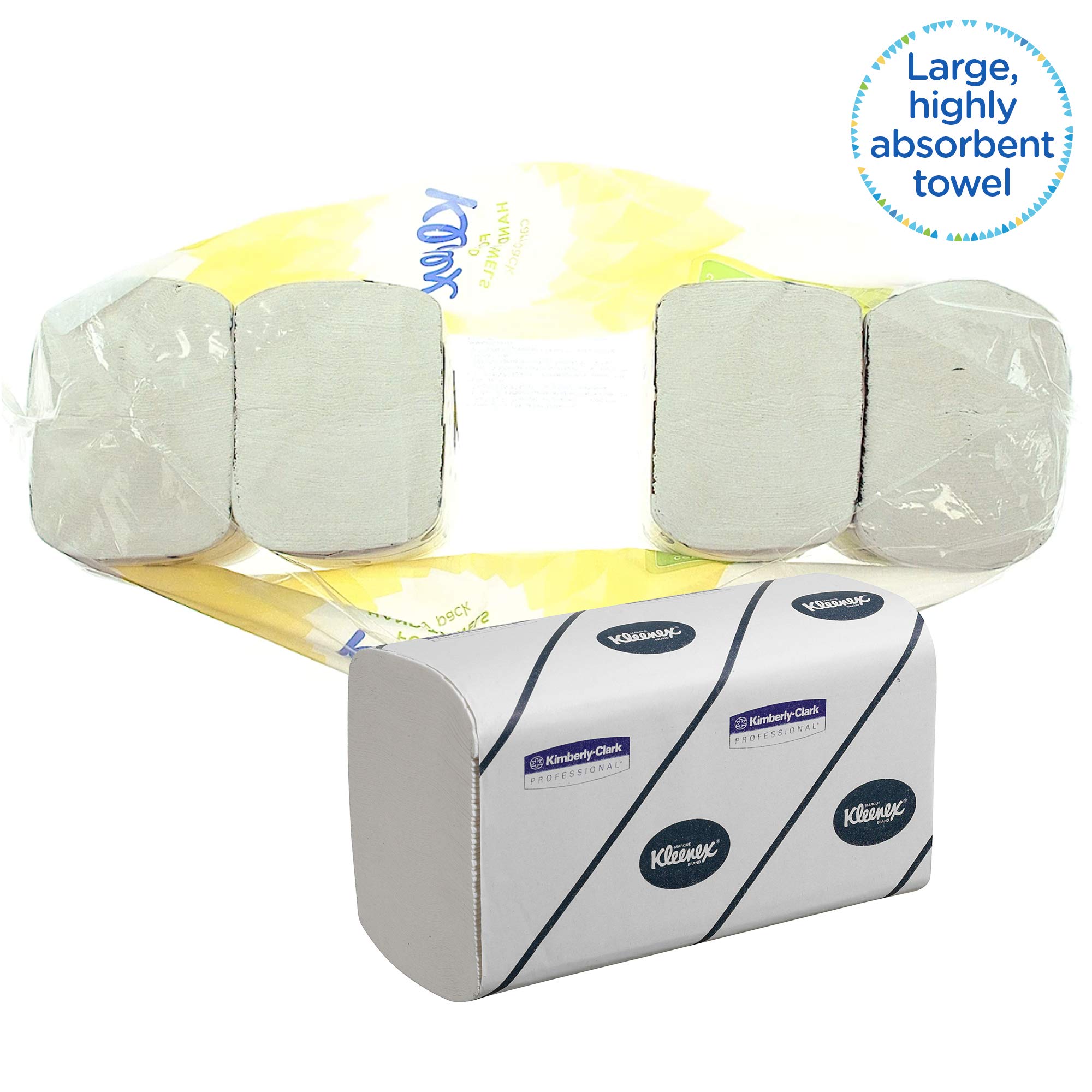 Ręczniki do rąk składane naprzemiennie Kleenex Ultra 7979 — 30 opakowań x 124 białe, 2-warstwowe arkusze