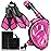 Viginsul Mask Fins Snorkeling Gear for Adults, Full Face Snorkel Mask & Adjustable Swim Fins Snorkel Set, Panoramic View Snorkel Mask Dry Top Anti-Fog Anti-Leak
