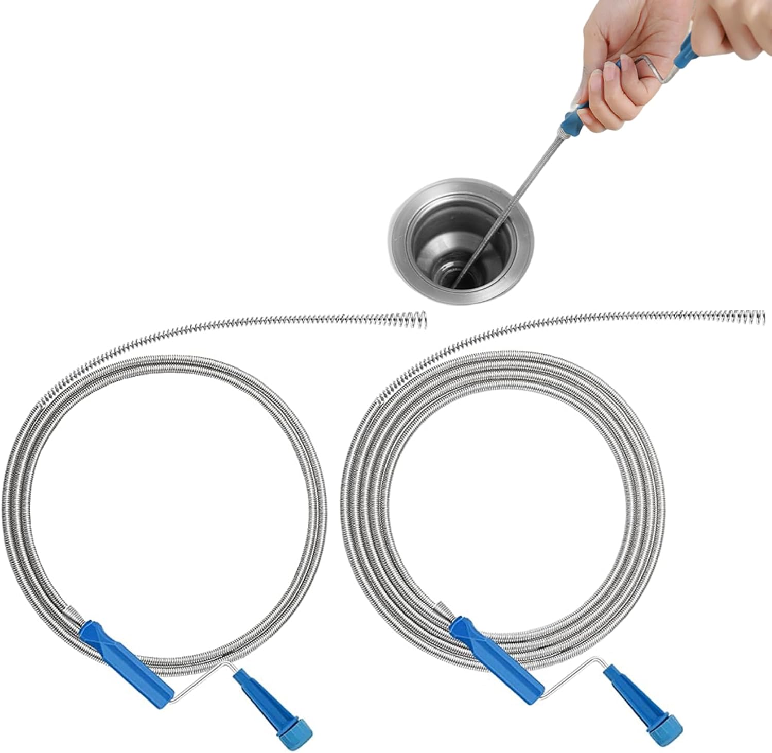 KUYYFDS Drain Augers, 1Pc 53 Inch Flexible Drain Unblocker