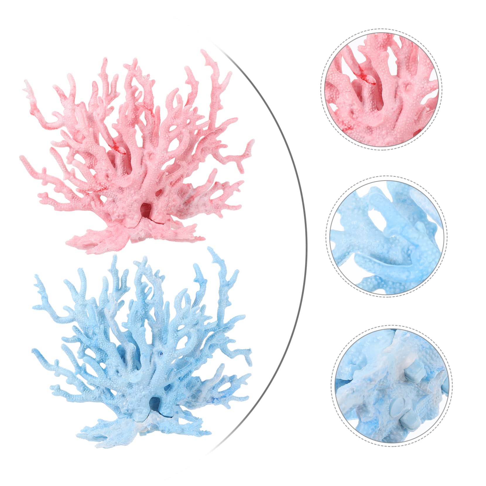 Sosoport 3 Juegos Decoración De Corales Artificiales Coral Decorativo Decoración Pecera Plástico Concha Falso De Pecera Plantas De Acuario El Plastico 2 Piezas * 3