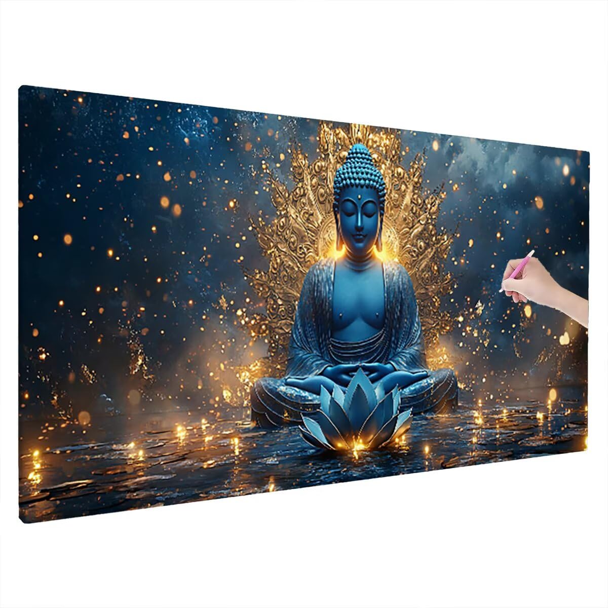 Obraz diamentowy duży rozmiar 180 x 70 cm, pełny zestaw do malowania diamentowego Zen, DIY dla dorosłych, diamentowe malowanie zestawy do dekoracji wnętrz (abstrakcyjny) wzór S-67