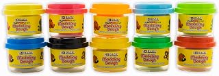 BAZIC Products Modeling Dough Set, 5 Primary & 5 Fluorescent, 1 oz Each