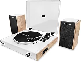 Energy Sistem Woodspin + 40W Magnetic Cartridge Record Player Vinyl USB Port Bluetooth Hitchhiker