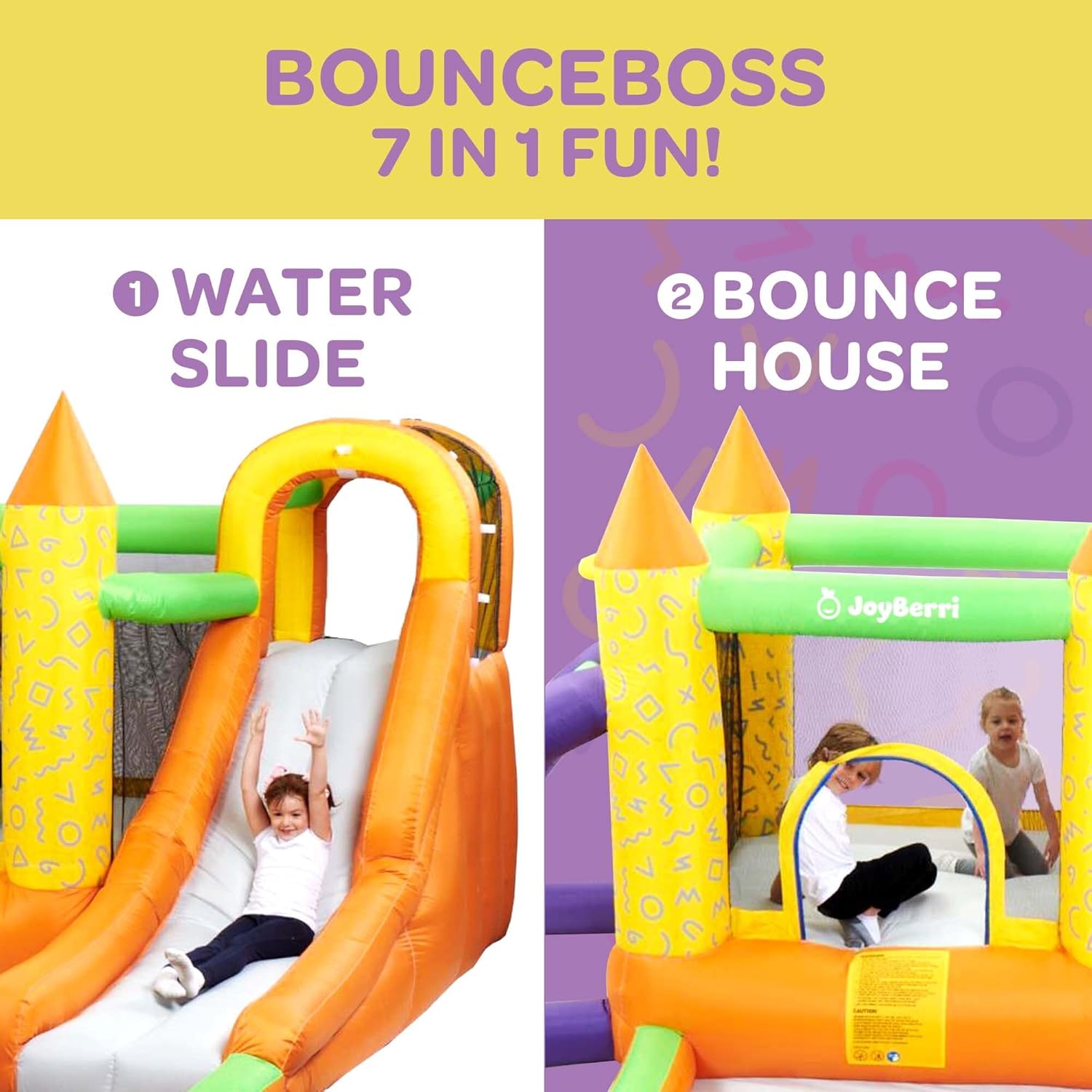 Buy JoyBerri Bounce House Waterslide Inflatable Water Bounce House with Water Slide