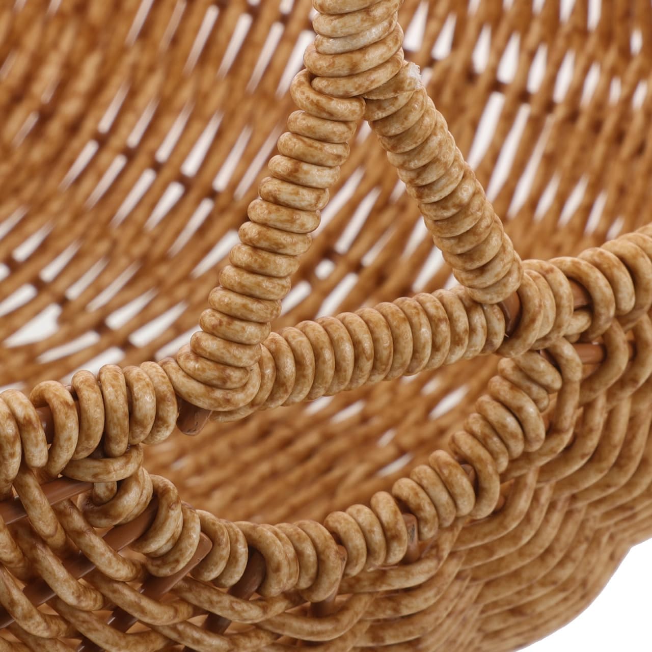 Toddmomy Rattan Basket Woven Harvest Basket with Handle Multipurpose for Picnic, Flower, Fruit, Organizing, Easter, Christmas