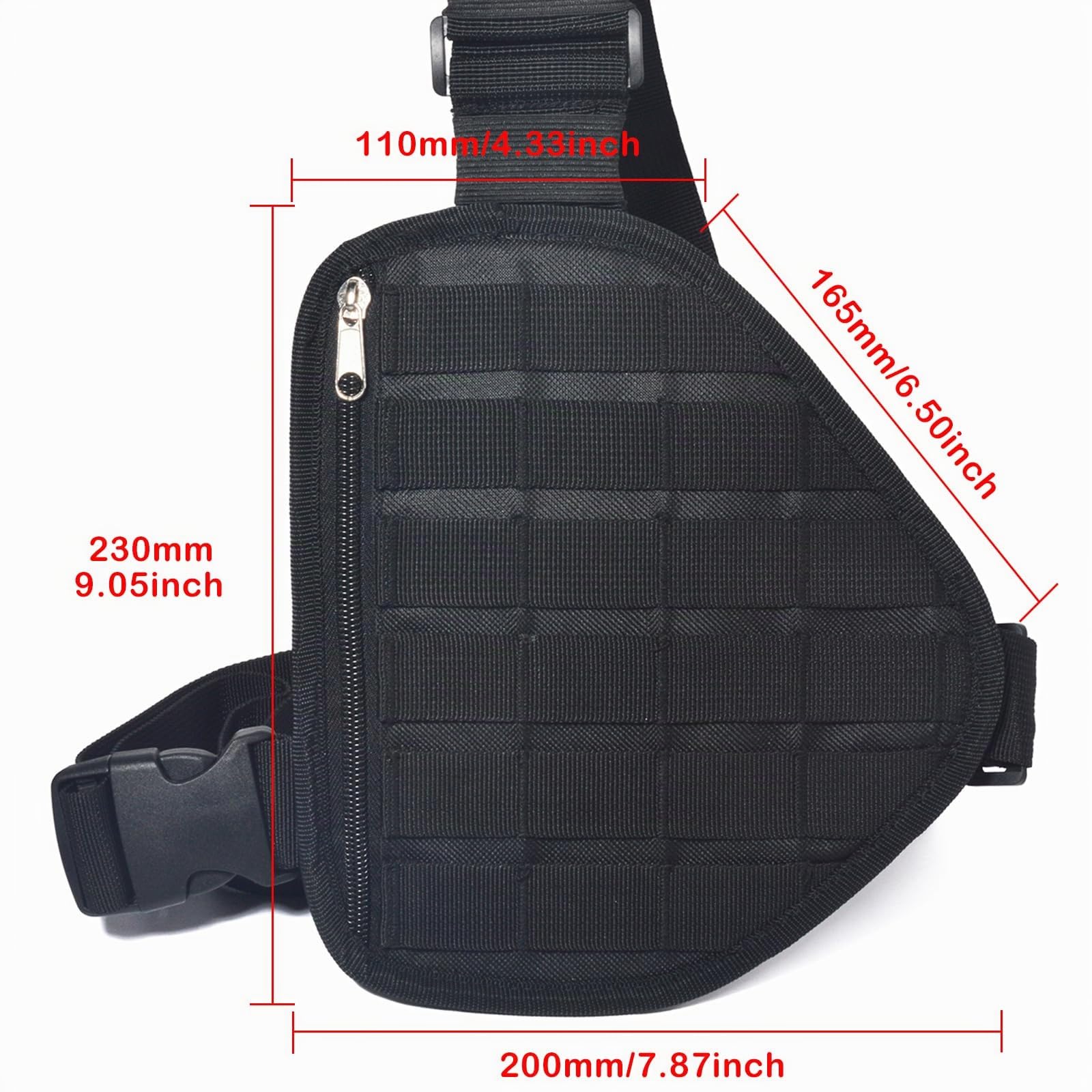 UAYESOK - Harnais de poitrine pour talkie-walkie, poche tactique Molle et poche pour épaule, sangle en nylon réglable pour veste de sac pour Motorola Baofeng Icom Midland President PMR446