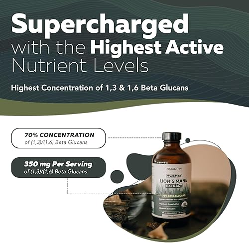 Miniatura 3 de MycoMax - Extracto de melena de leones, 70% beta-glucanos, suplemento orgánico de melena de leones de máxima potencia, cultivado en Estados Unidos +