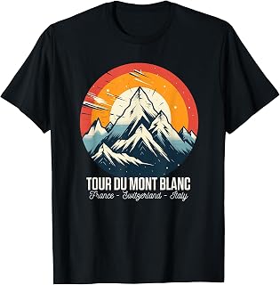 Tour Du Mont Blanc European Hiking Trail Vintage T-Shirt