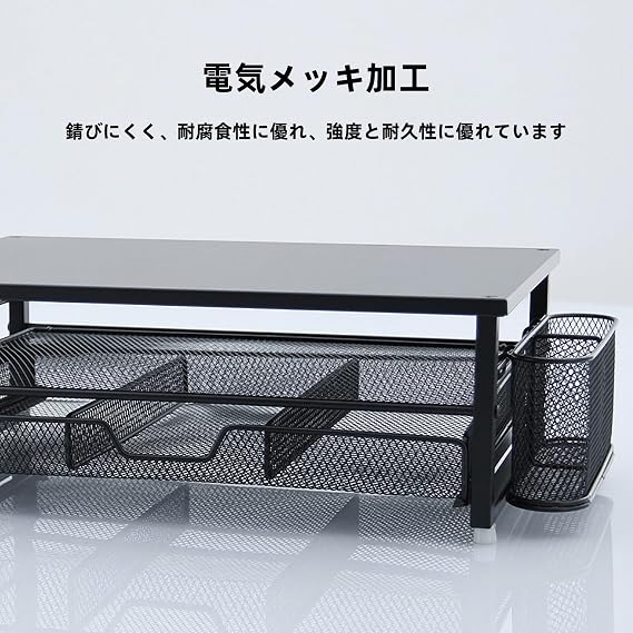 Monitor Stand, PC Monitor Stand, Double Layer, Simple Storage Stand, Desktop Stand, Computer Rack, Large Wide Design with Storage Area, High Load Capacity, Suitable for Monitors, Laptops, etc. Pink