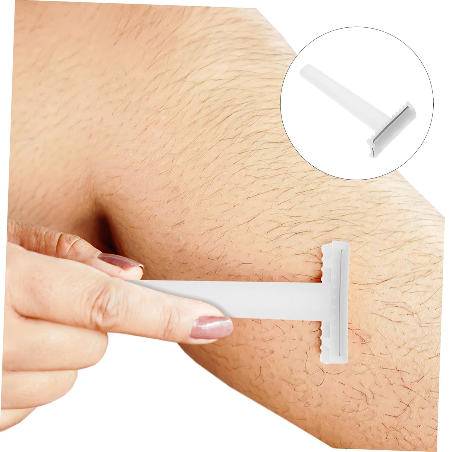 FOMIYES 10pcs Disposable Hair Removal Razors for Women and Men Double Edge Manual Shaver Compact and Easy to Use for Travel and Daily Grooming