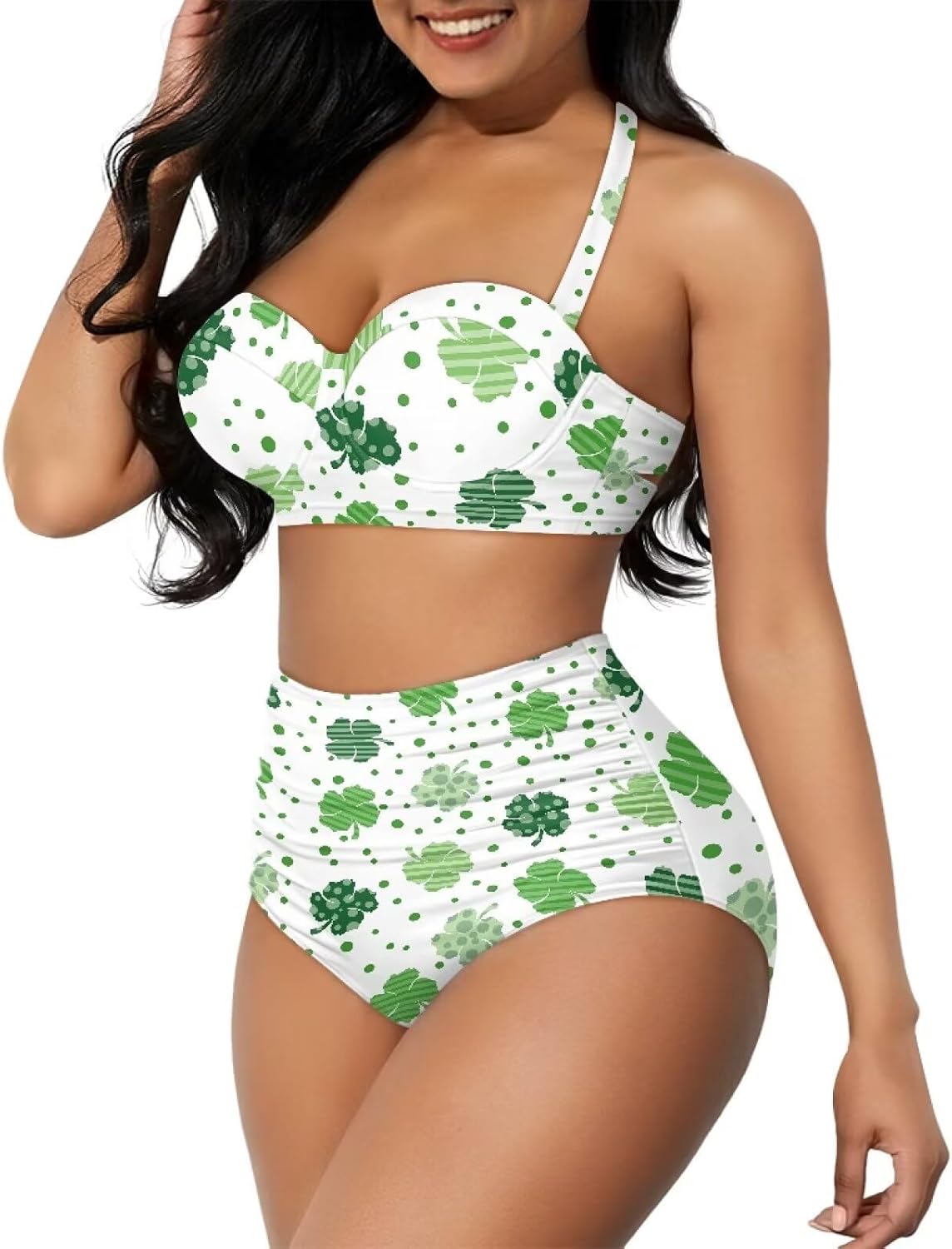 LedBack Swimsuit for Women Halter Bikini 2 Sets for Women Tankini Swimsuits High Waisted Sexy Bikini