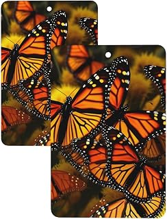 Car Air Freshener 2 Pcs Air Freshener for Car Aromatherapy Tablets Monarch Butterflies Hanging Fragrance Scented Cards Funny Scented Hanging Sheet for Bedroom Wardrobe Shoe Cabinet