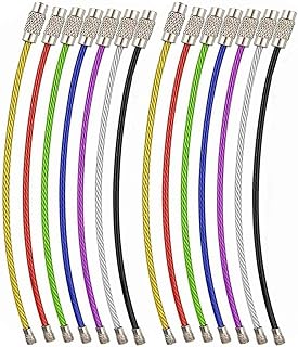 [NA] AnormalS 15CM ステンレス製 ワイヤーキーホルダー 7色（14本セット）