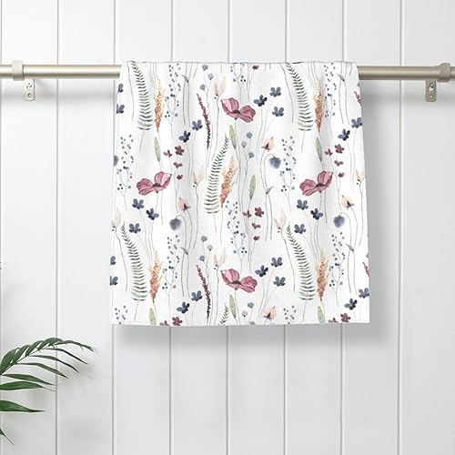 Miniatura 2 de Toalla de mano de flores, hermosas toallas de microfibra floral, toalla de baño suave, absorbente, multiusos, para baño, hotel, gimnasio y spa,