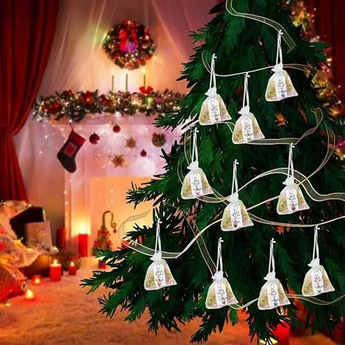 Miniatura 5 de 50 llaveros de ángel de la guarda con colgante de perla de ángel con etiqueta de agradecimiento y bolsas de organza blanca para niñas y niños,