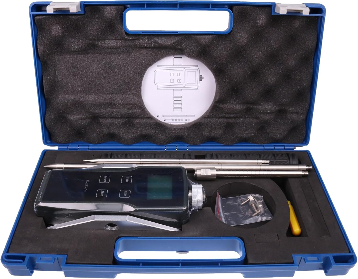 Digital Soil Penetrometer FM-204DJ, Soil Compaction Tester Ground Bearing Capacity Detector