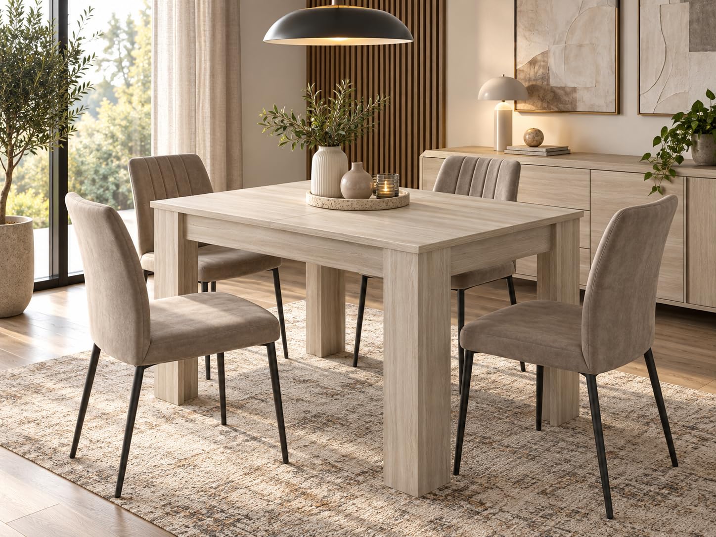 Tavolo Ulrich Allungabile color Olmo 140/200x88x75h Cm - Design Moderno