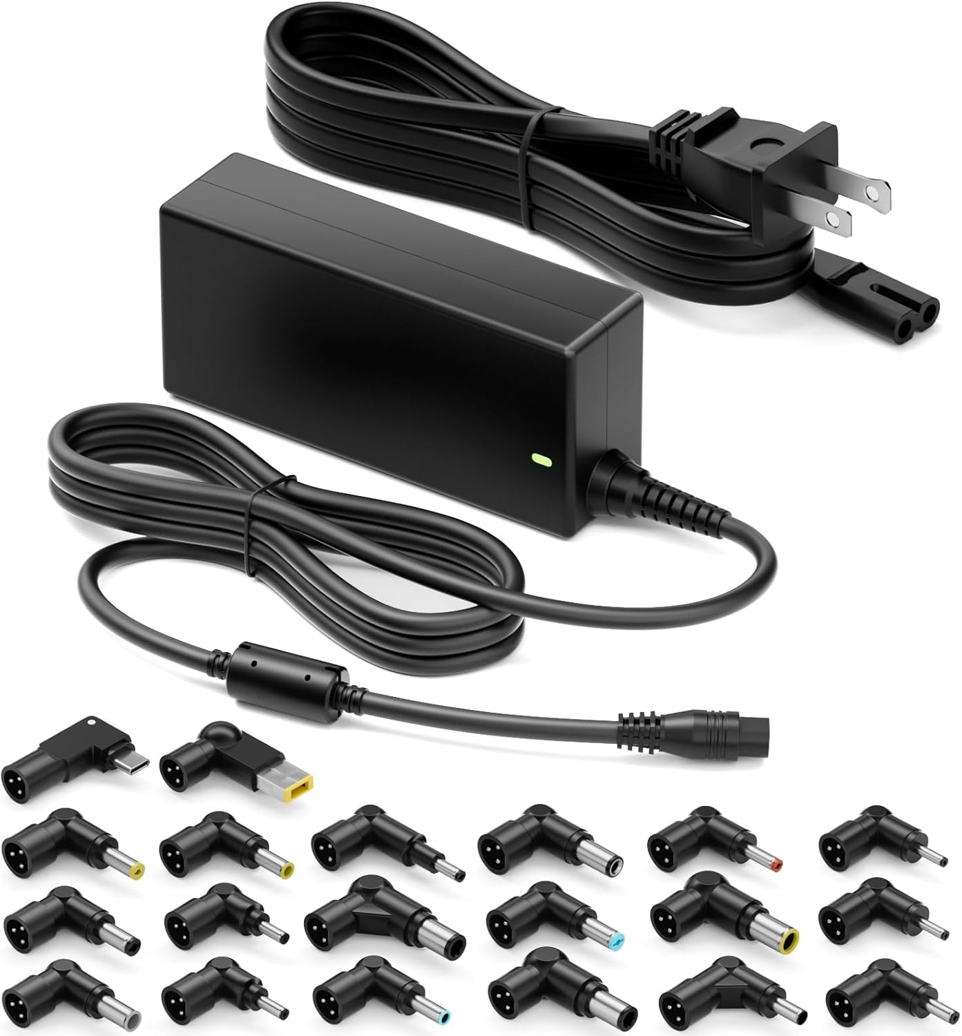 Belker 90W 65W Universal Laptop Charger AC Adapter Power Cord for HP Dell Asus Lenovo Samsung Acer Gateway Toshiba Universal Laptop Power Supply with 20 Interchangeable Tips (Including USB C)
