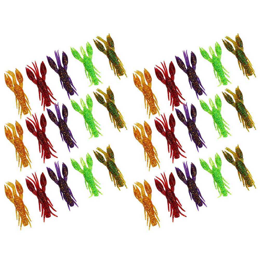 Appât Artificiel écrevisse Leurres D'écrevisses En Silicone Souple - Lot De 4 Pièces, 6 Couleurs - Pour Pêche à L'achigan, Black Bass - Keenso Leurres écrevisses