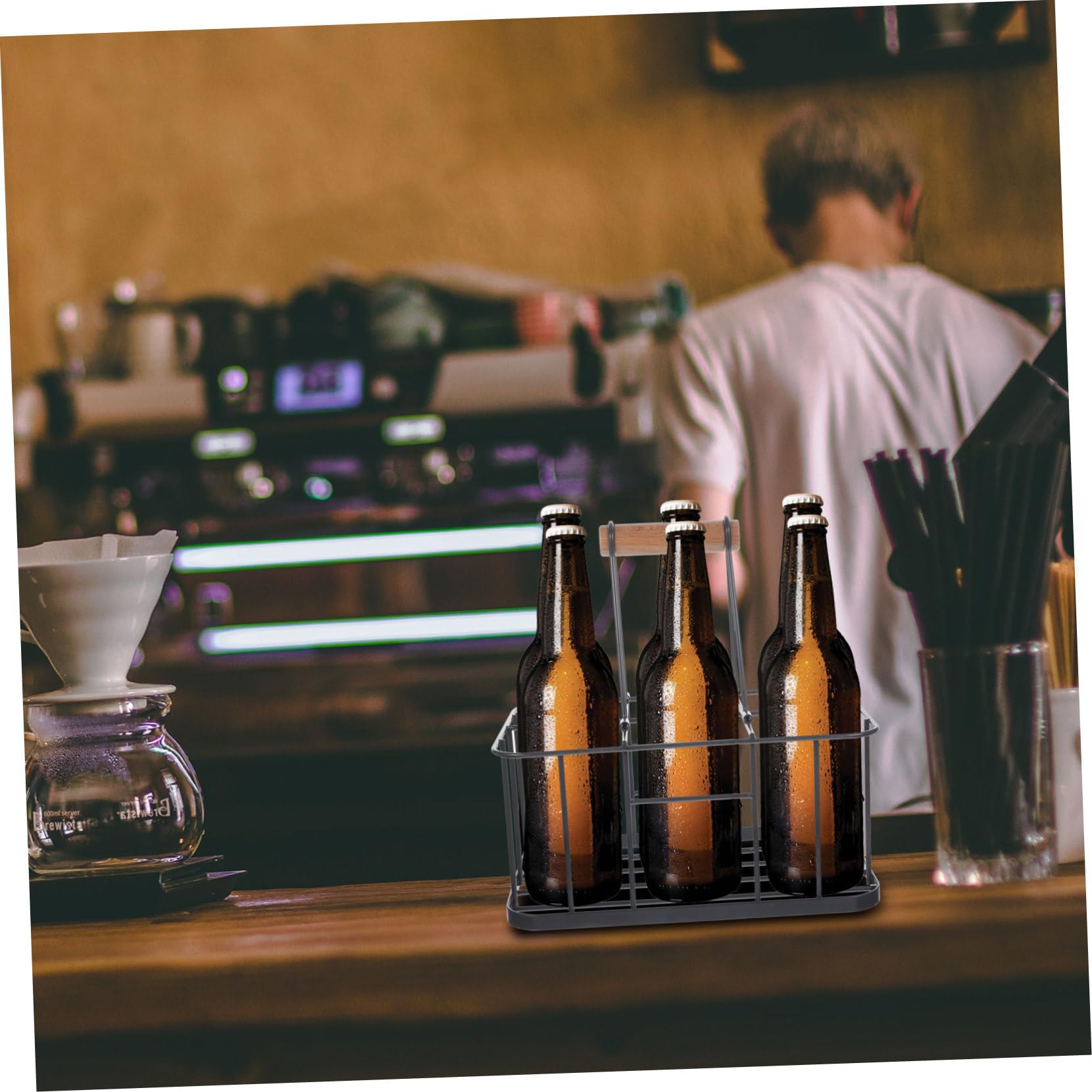 MOLUCKFU 1pc Beer Rack Carrier Convenient Beverage Storage Holder for Bottles Lightweight and Compact Design for Daily Use and Gatherings Versatile Organizer for Beverages