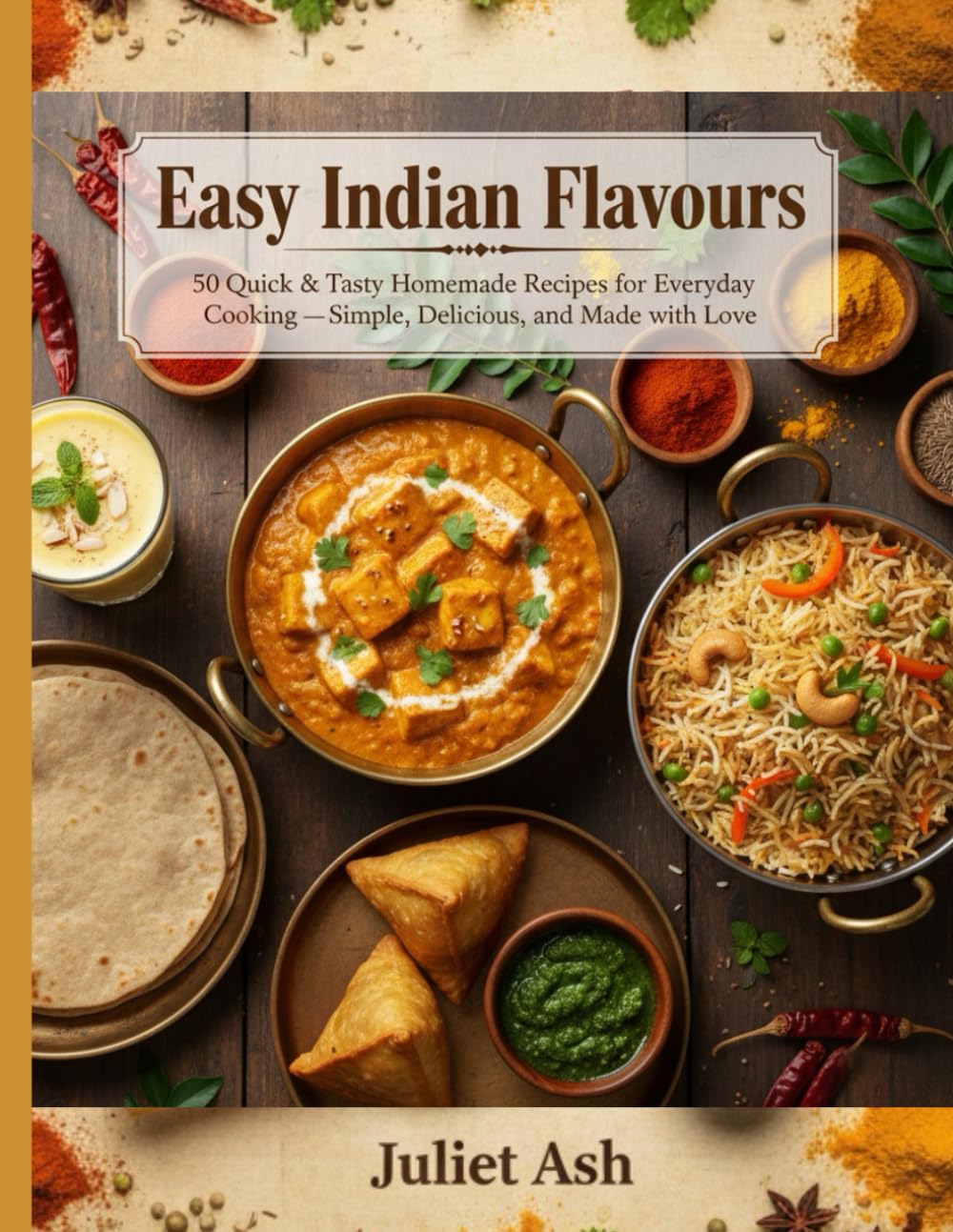 Easy Indian Flavours: 50 Quick & Tasty Homemade Recipes for Everyday Cooking — Simple, Delicious, and Made with Love