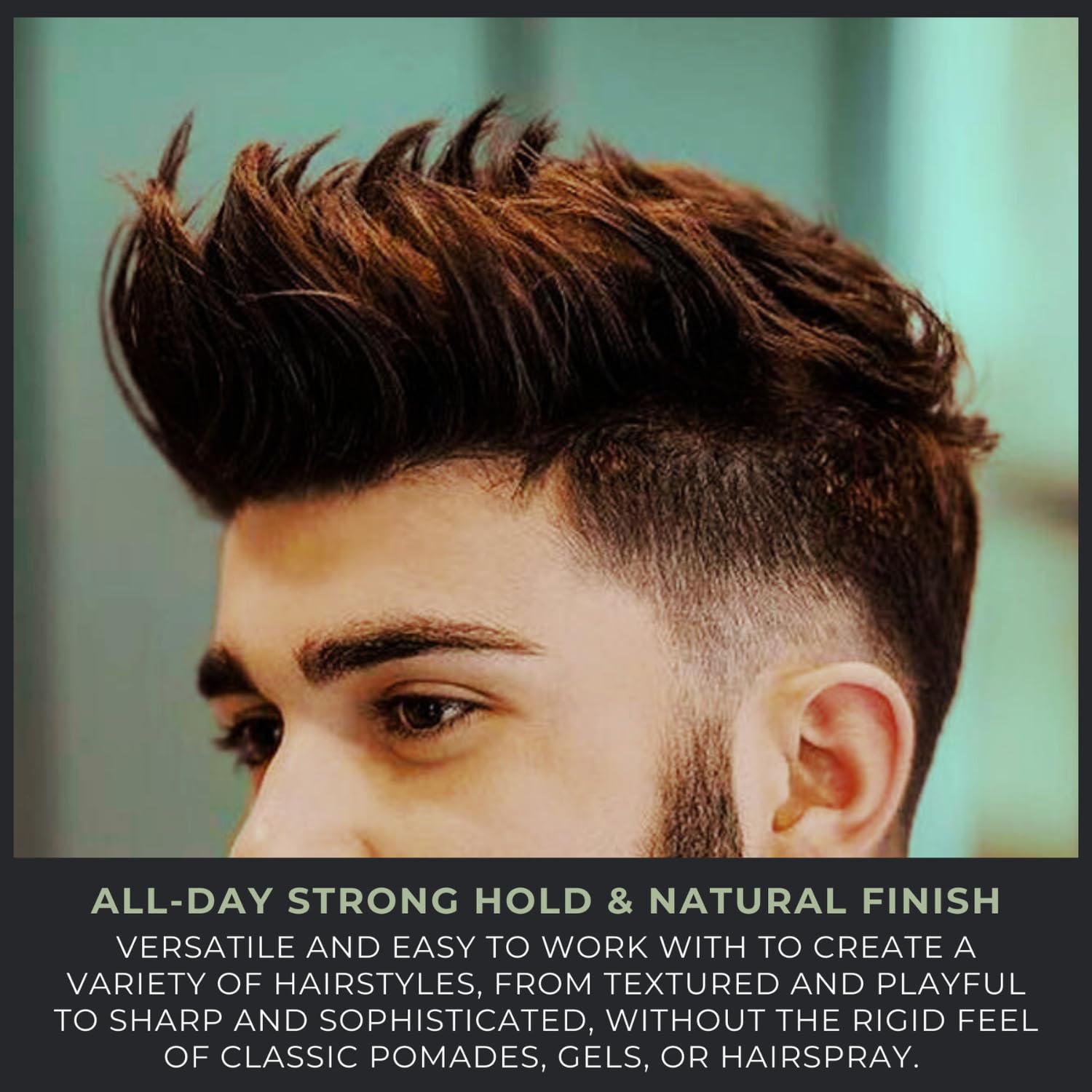 Brightside Firm Clay Wax, Strong Hold Natural Finish Water Based Hair Styling Clay For Men, For All Hair Types - Image 2