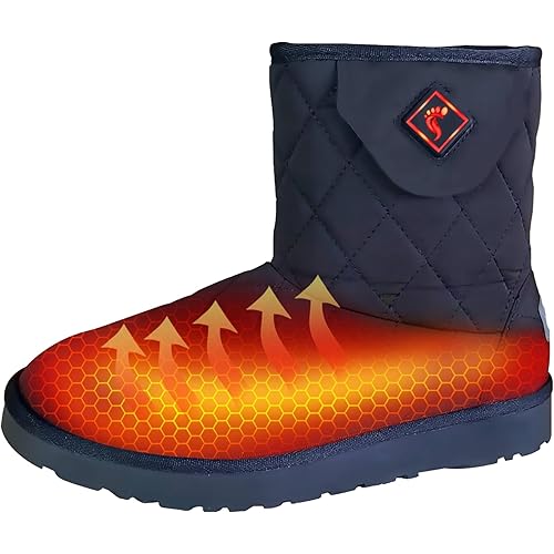 Heated Slipper Boot for Men and Women – Upgraded 2024 Edition Rechargeable Foot Wear with 3 Temperature Settings Keep Feet Warm up to 11 Hours with 3000mAh Battery Unisex