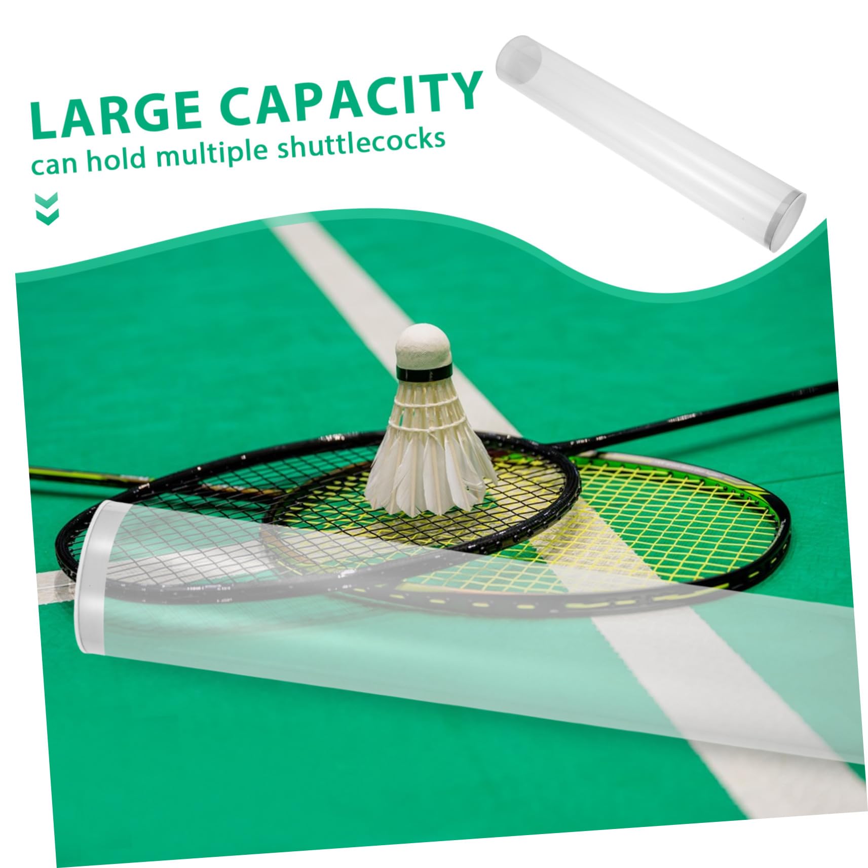 Transparenter Badminton Shuttlecock Behälter mit Deckeln Tragbarer Federball Aufbewahrungs Tube für Training Sport und Outdoor DIY Anpassbar für Spieler