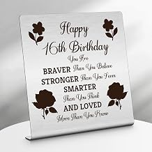 16th Birthday Gifts Inspirational Decorative Sign for 16 Year Old Girls 16th Birthday Gifts for Teen Girls Daughter Niece Granddaughter Sister Friends Decorative Plaque Keepsake for 16 Year Old Girl