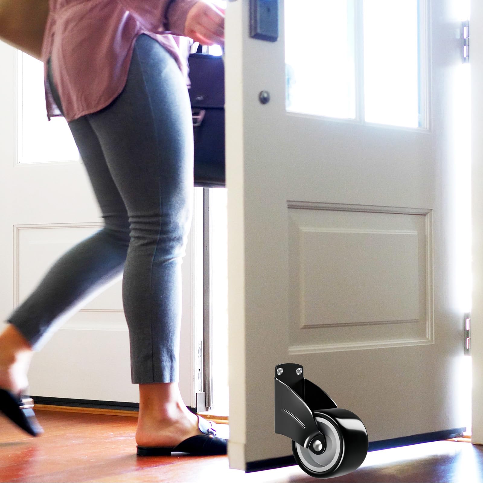 Ruedas De Apoyo Para Puertas Pesadas - Pack De 2, Ajustables En Altura, Antideslizantes Y Silenciosas