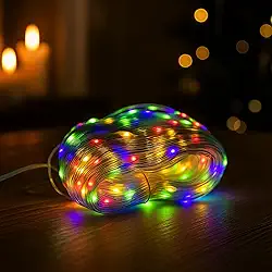 Genérico, Cordão Pisca Piscal Led Linha 30M com Lampadas Formato Gota 110V 8 Modos Iluminação Natal Casamentos Cor:Colorido