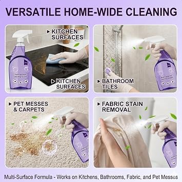 Spray Cleaner For Ovens, All-Purpose Household Cleaners, Ideal Multi-Surface Stain Remover for Kitchens, Bathrooms, Pet Messes & Everyday Household Cleaning (12 Pcs)