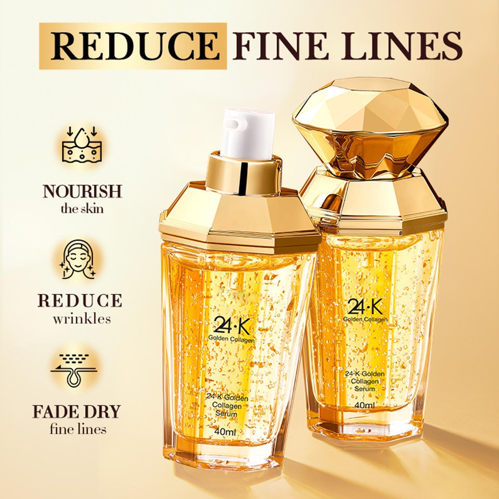 24k Gold Serum for Face 24k Gold Collagen Face Serum - Image 3