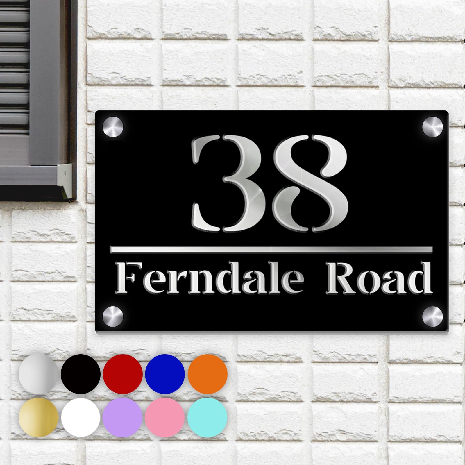 XRLSG Personalized House Numbers for Outside Custom Address Sign Housewarming Gift Acrylic Address Numbers Modern Plaque for Garden Yard Home