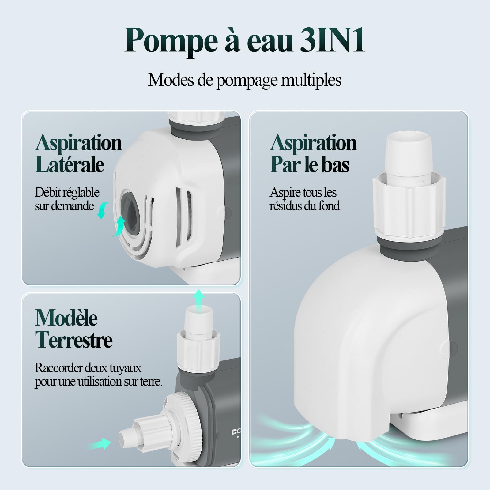 boxtech - Bomba de Agua Sumergible para Acuario, (1500L/H, 25W)