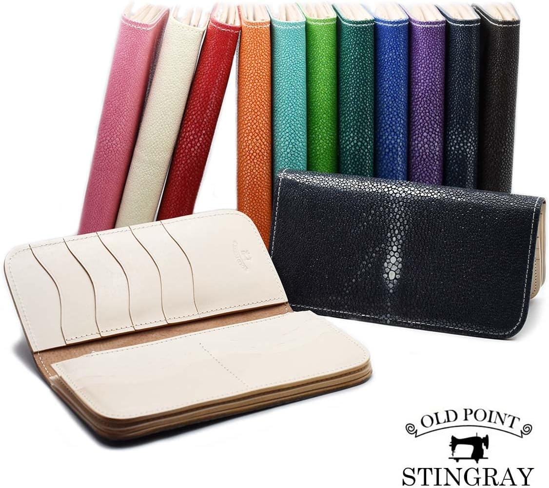 スティングレー 長財布 ポリッシュ加工 ウォレット ダークブラウン  